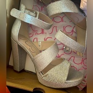 Sparkly Silver Sugar Heels